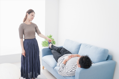 怒っている妻
